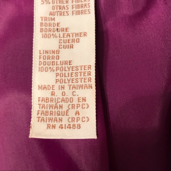 Purple Wool Rare Vintage Leather Trim Blazer - Picture 13 of 13